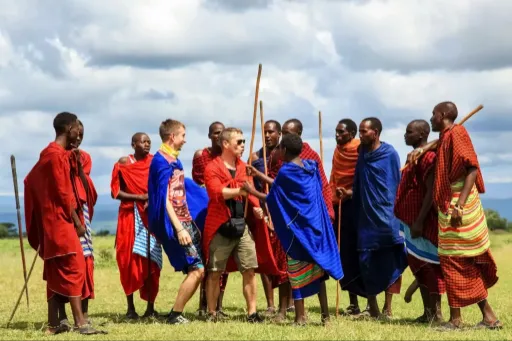 Maasai Entertaining guests