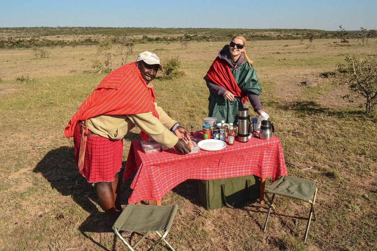 maasai entertaining a guest