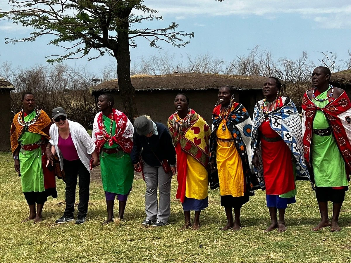 Guest enjoying cultural dances with the masai