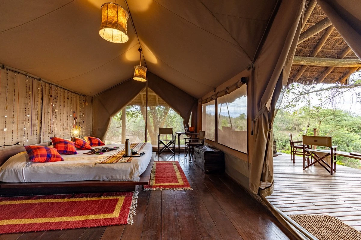 family tents in basecamp masai mara