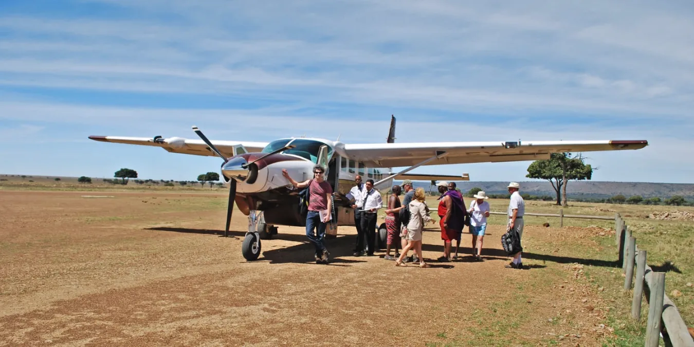 an airstrip in masai mara national reserve